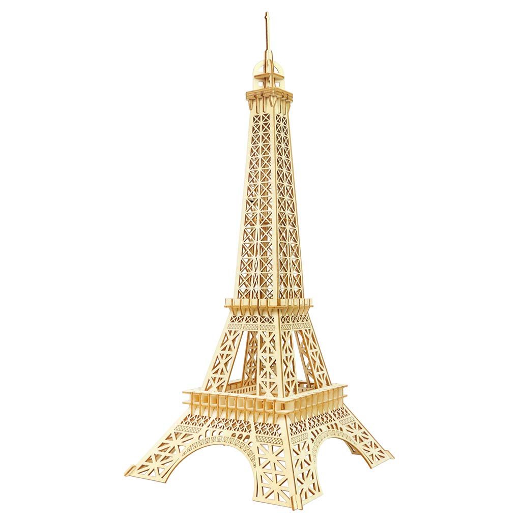 Bitopbi 3D Wooden Puzzles Laser Engraving DIY Safe Assembly Constructor Kit Toy for Teens and Adults, World Famous Buildings Mechanical 3-D Models