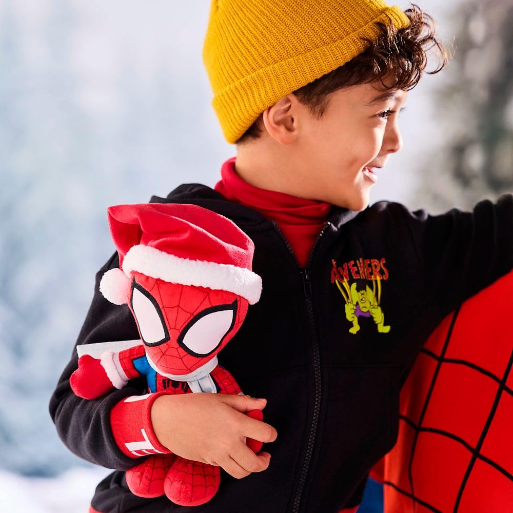 Disney Store Official Holiday Plush - Spider-Man Stuffed Animals with Embroidered Details, Plush Sculpting Christmas Collection Soft Toys. Suitable