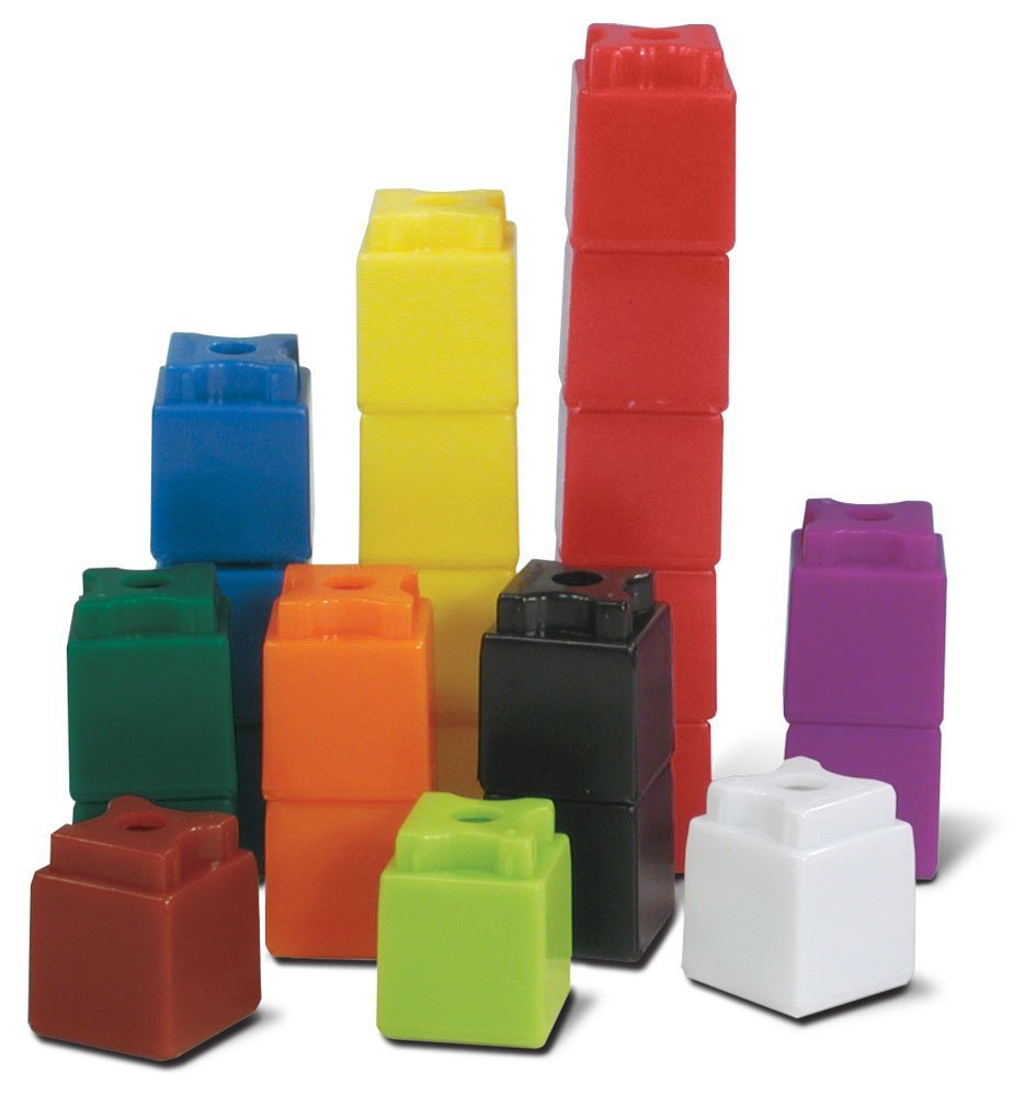 Hand2mind Interlocking UniLink Cubes, Plastic for Early Math, Connecting for Kids Learning, manipulatives, Counting for Preschool Classroom Supplies