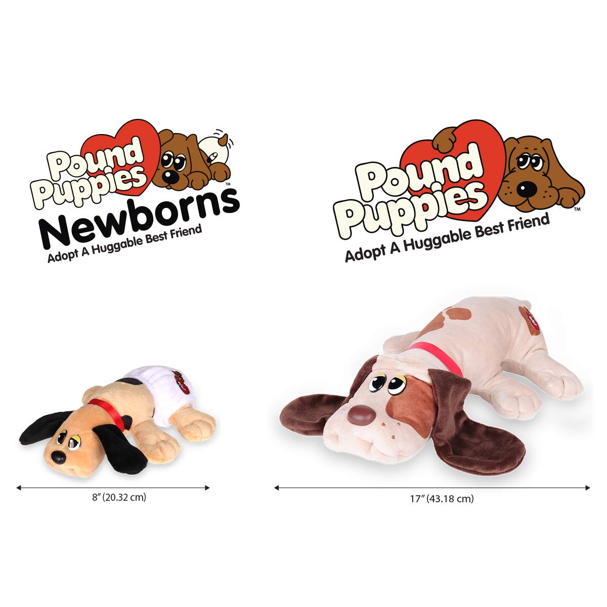 Basic Fun Pound Puppies Classic Stuffed Animal Plush Toy - Great Gift for Girls & Boys - 17" - Beige