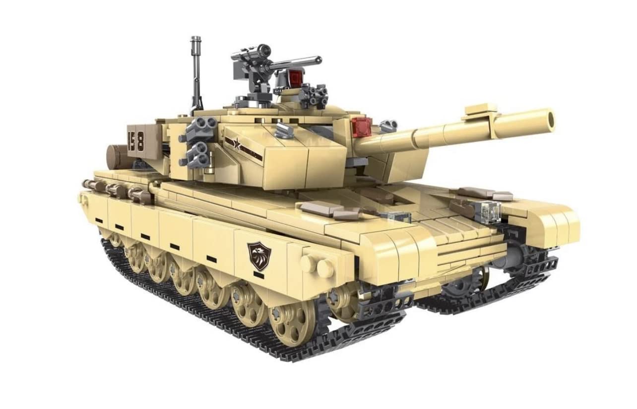 General Jim's Type 99 Main Battle Tank Building Block Alternative Bricks Set, 1,340 Pieces - Realistic Design with Rotating Turret, Moving Cannon,