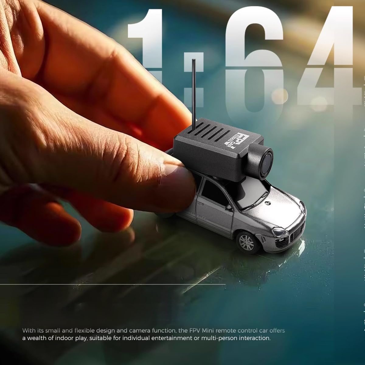 MindXplore WL 1/64 FPV RC Mini Car with 3-Speed Modes, APP-Controlled Fully Proportional Mini Climbing Vehicle Model (RTR Version)