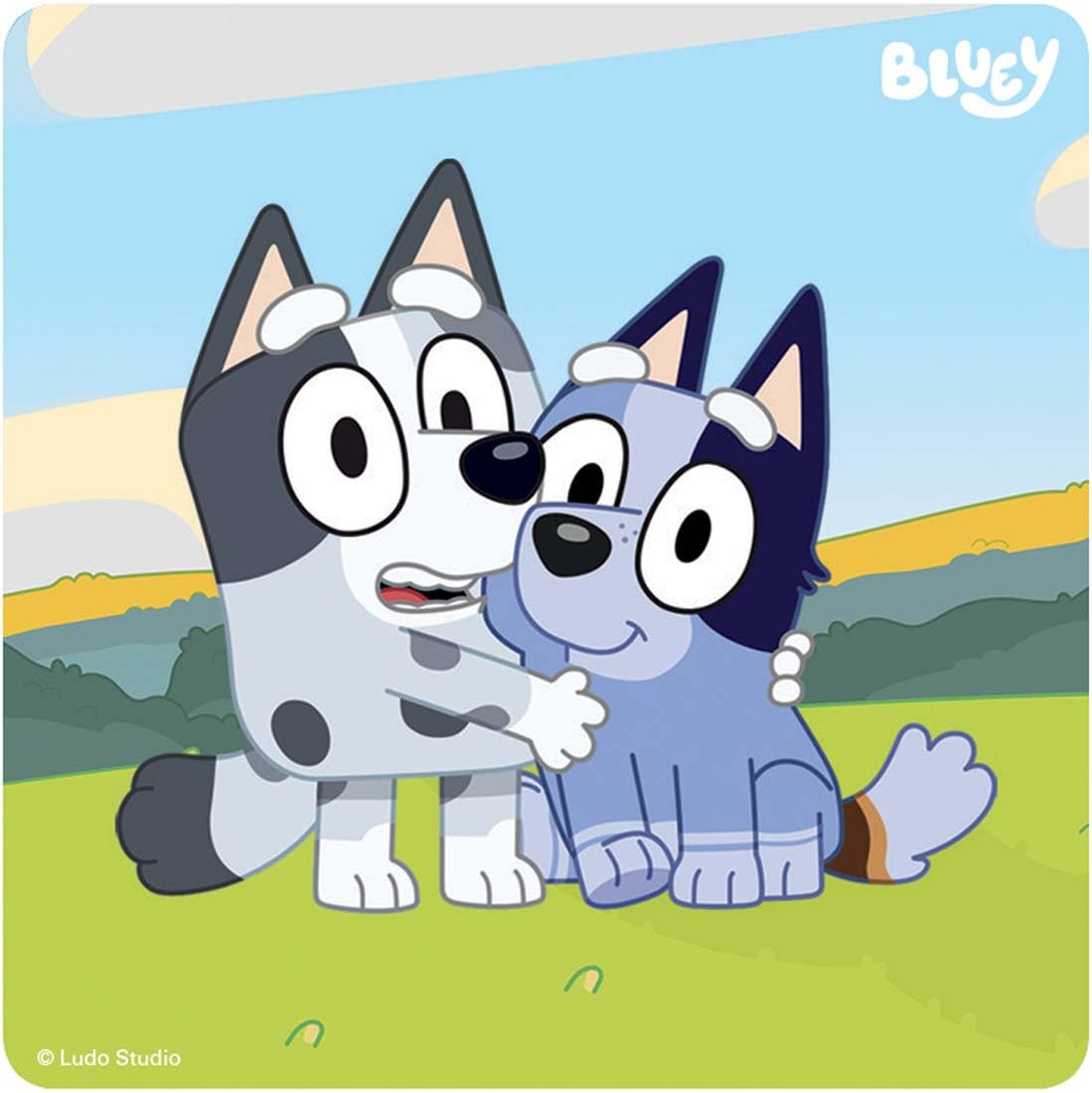 SmileMakers Bluey & Friends Stickers, 2.5 Inches, 100 Count, 5 Designs, Multicolor