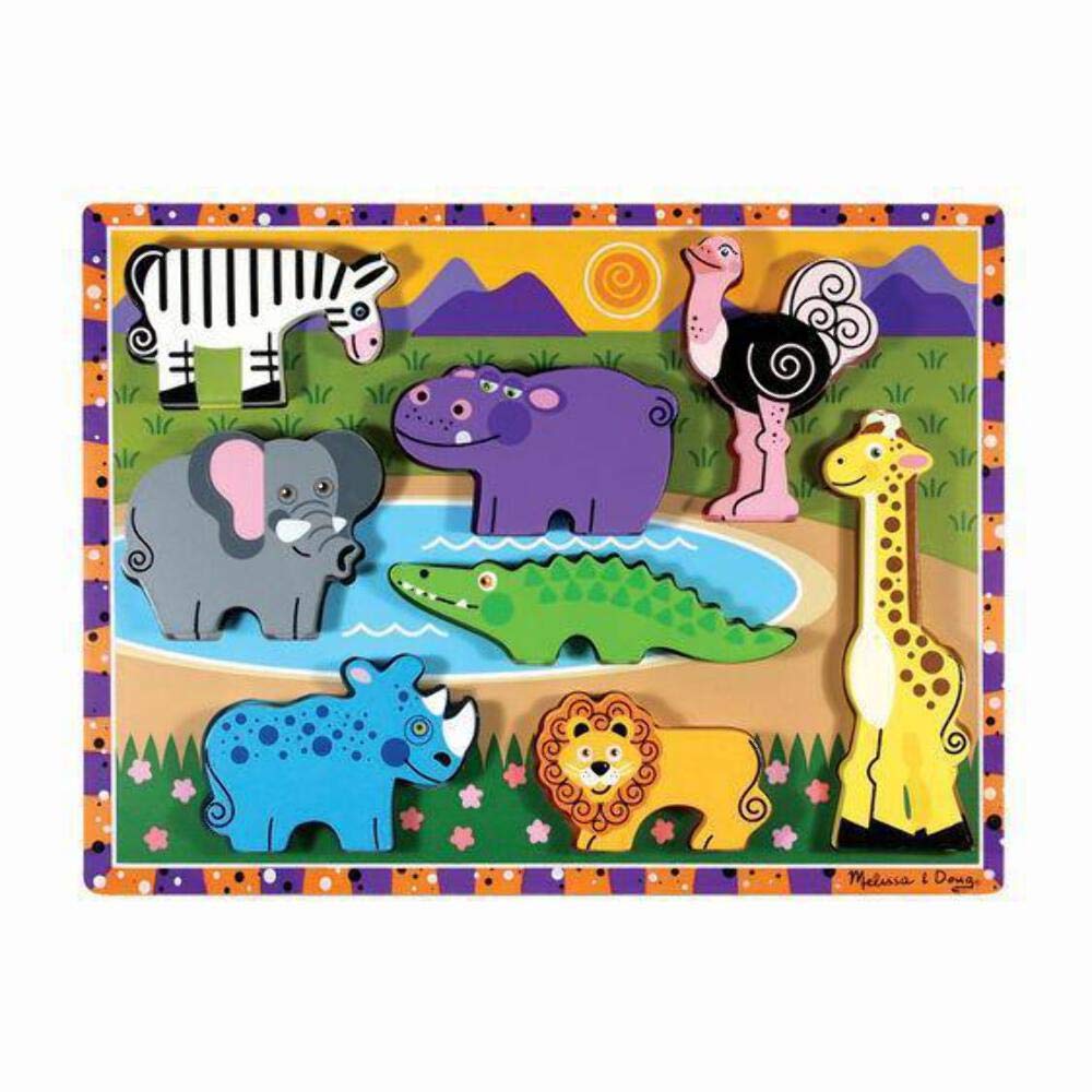 Melissa & Doug Chunky Puzzle Safari - 8 Pieces