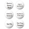 Funny Beer Pong Balls - 6-Pack of Humorous Phrases for Epic Party Games, Hilarious Drinking Fun | College Gifts Supplies Dorm Room Accessories Gag