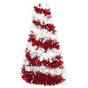 Amscan Elegant Red & White Small Candy Cane Tinsel Tree Centerpiece - 10" (1 Pc.) | Festive Tabletop Display, Eye-Catching Addition to Celebrations