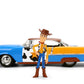 Jada Toy Story Woody 1955 Chevrolet Bel Air Die-Cast Car with Figure 1:24 Scale - Hollywood Rides Collectible Toys
