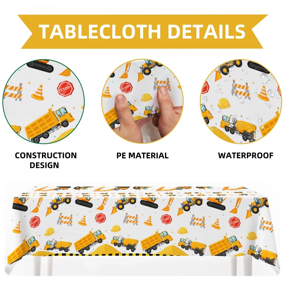 Construction Party Supplies Dump Truck Party Decorations Kits Set arch kit Garland, Construction Backdrop,Construction tablecloth for Kids Party