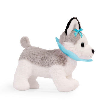 Pucci Pals Plush Husky Vet Care Carrier Playset, Stuffed Dog Set, Pet