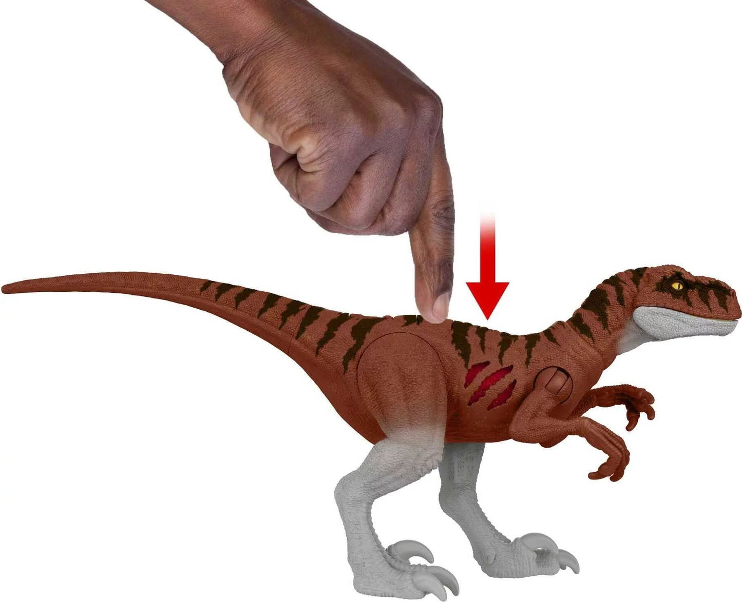 Jurassic World Dominion Extreme Damage Atrociraptor Dinosaur Action Figure Black