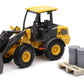 NewRay Scale Volvo L25 Wheel Loader with Interchangable Parts Construction Vehicle Toy, 1:18 Scale