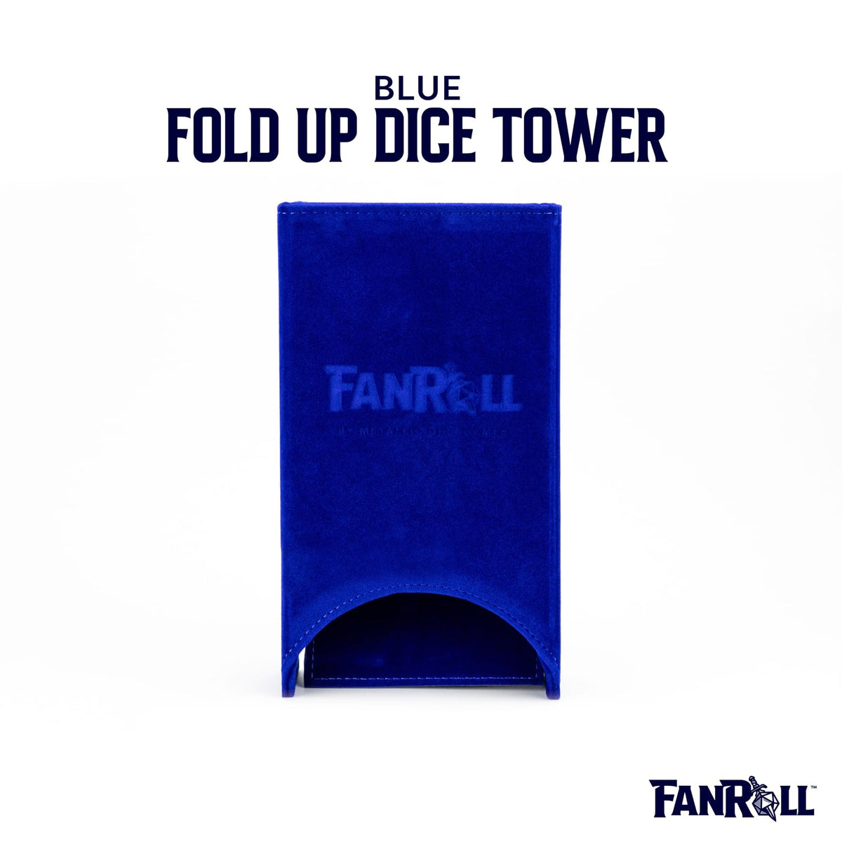 FanRoll Fold Up Dice Tower: Blue, Role Playing Game Dice Accessories for Dungeons and Dragons