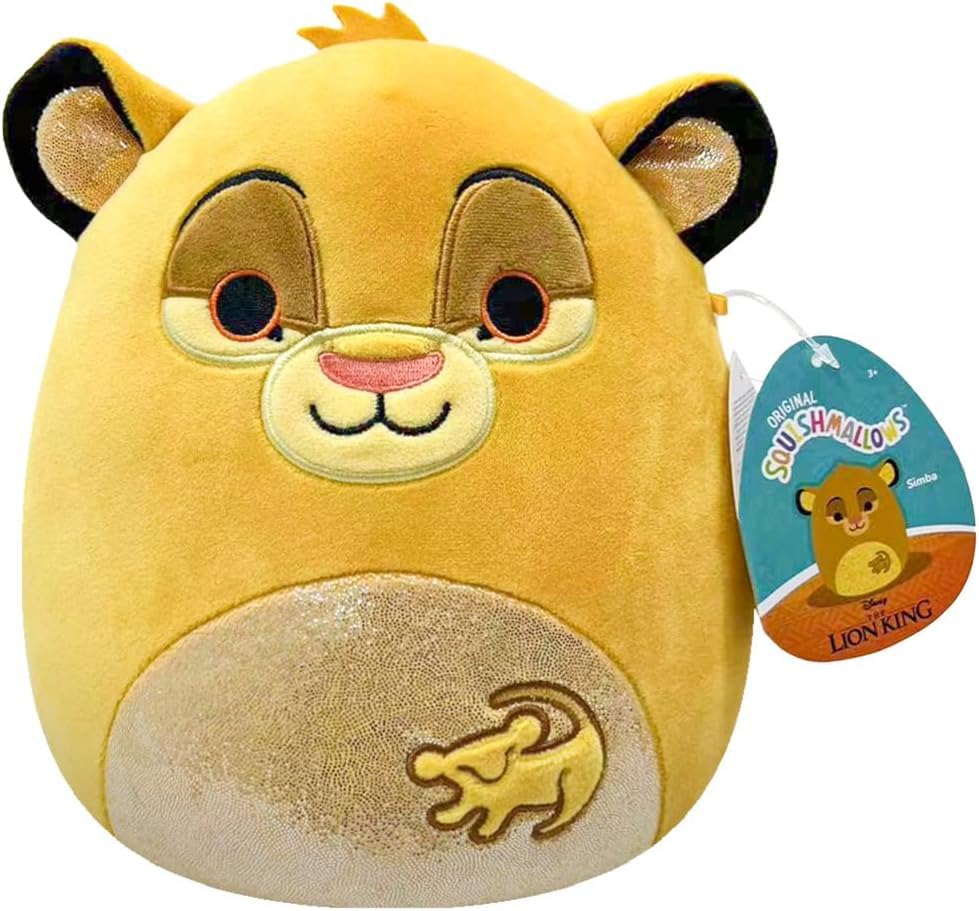 Squishmallows Simba 7 inch Simba, Original Disney Soft Toys Multi-Colour