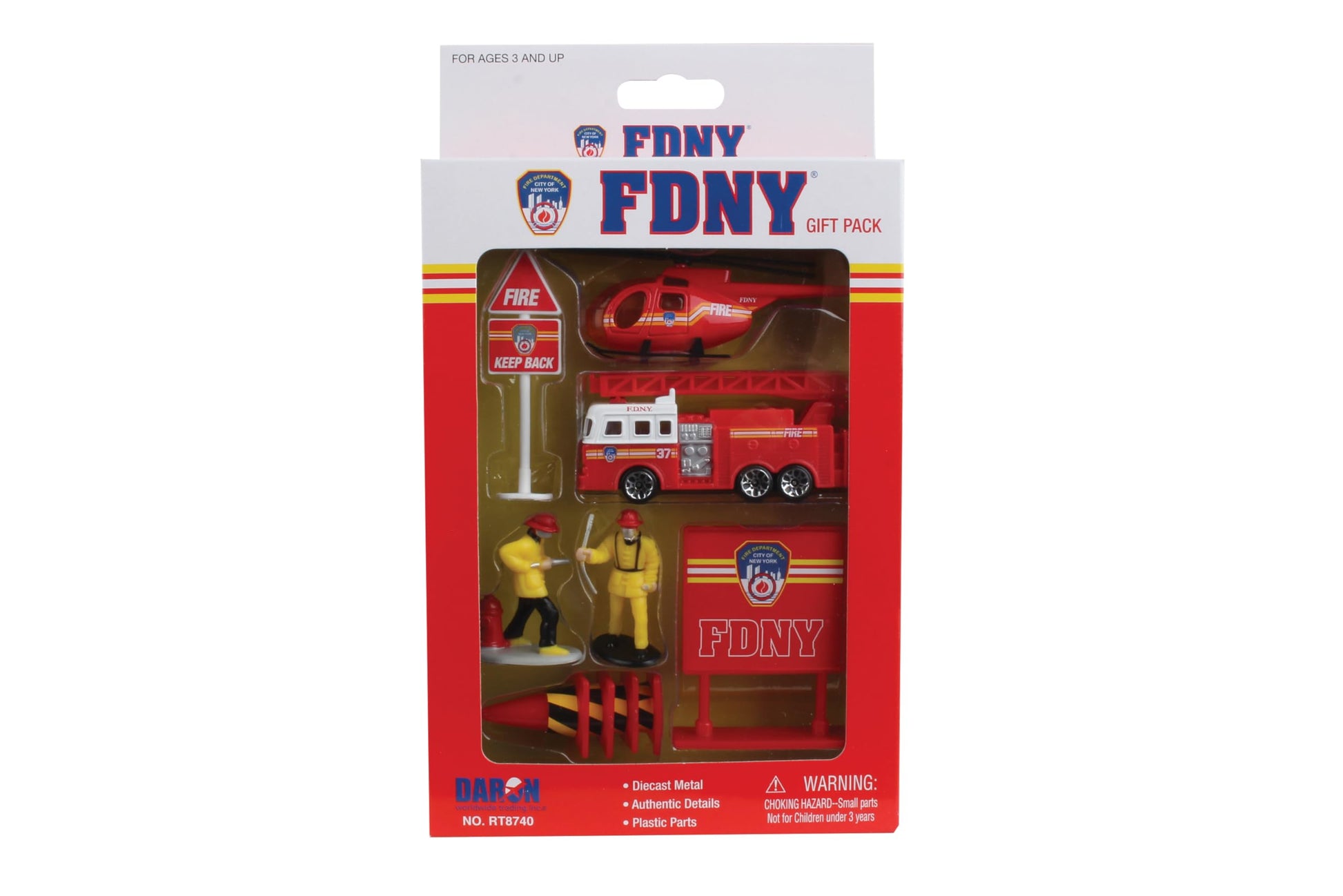 Daron FDNY 10-Piece Die-Cast Fire Truck Vehicle Gift Set