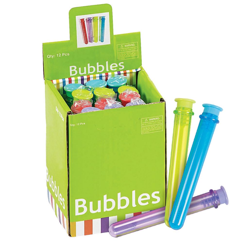 Fun Express Science Party Bubble Bottles - Toys - VBS Vacation Bible School Supplies/Decor - 12 Pieces