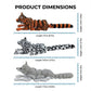 Drifvie 3PCS 6.7-7.7in 3D Printed Animal Set,Articulated Snow Leopard,Tiger & Grey Wolf Action Figures,Realistic Movable Joint Fidget Toys,Wildlife