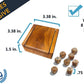 WE Games Wooden Dice Box with 8 Rounded Wooden Dice - Instructions for 10 Dice Games