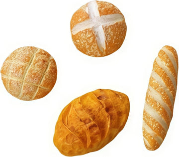 4Pcs 1/12 Miniature Bread Resin Dollhouse Decoration Mix Bakery Bread Mini House Food Decoration Accessories