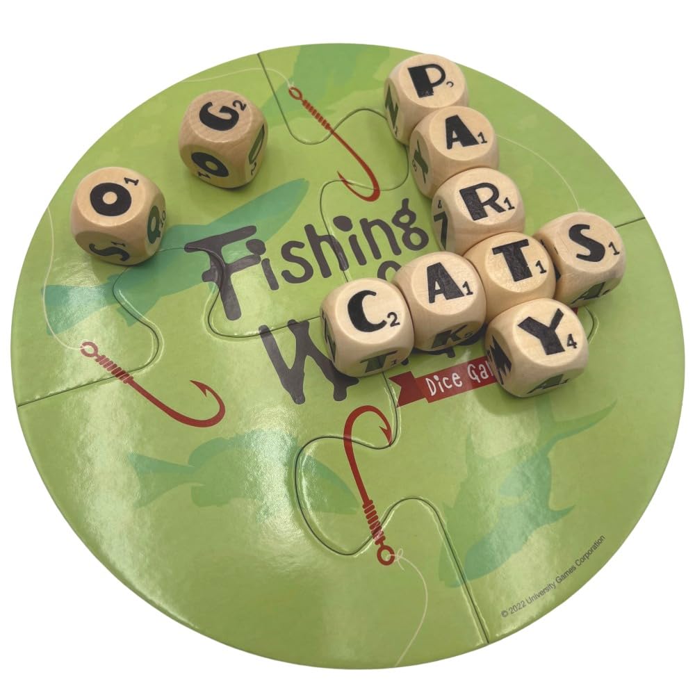 Fishing for Words Word Dice Game, Family Word Game, Ages 8+