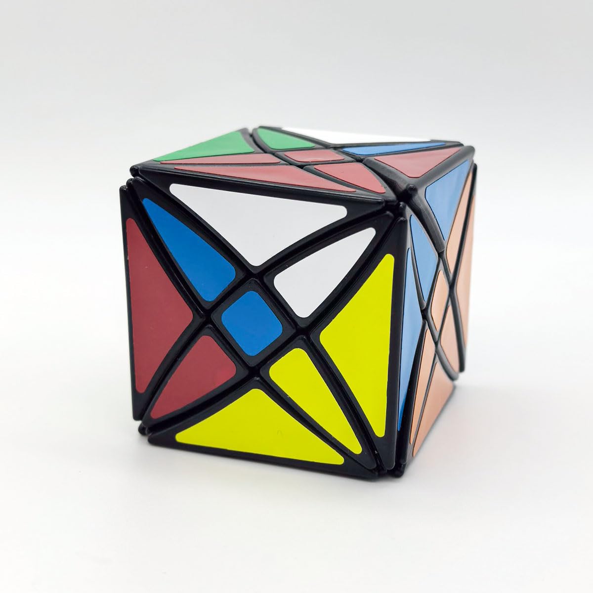 Willking Flower Rex Puzzle Cube 8 Axis Hexahedron Petals Abnormity Irregular Twist Cube Toy Black