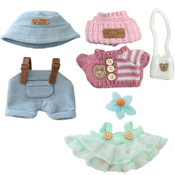 (3 Pack) Clothes for Labubu Doll,Clothes for Dolls Accessories,Three Outfit Set Suitable for Labubu 15&17cm ,Adorable Dress-Up Accessories for Labubu