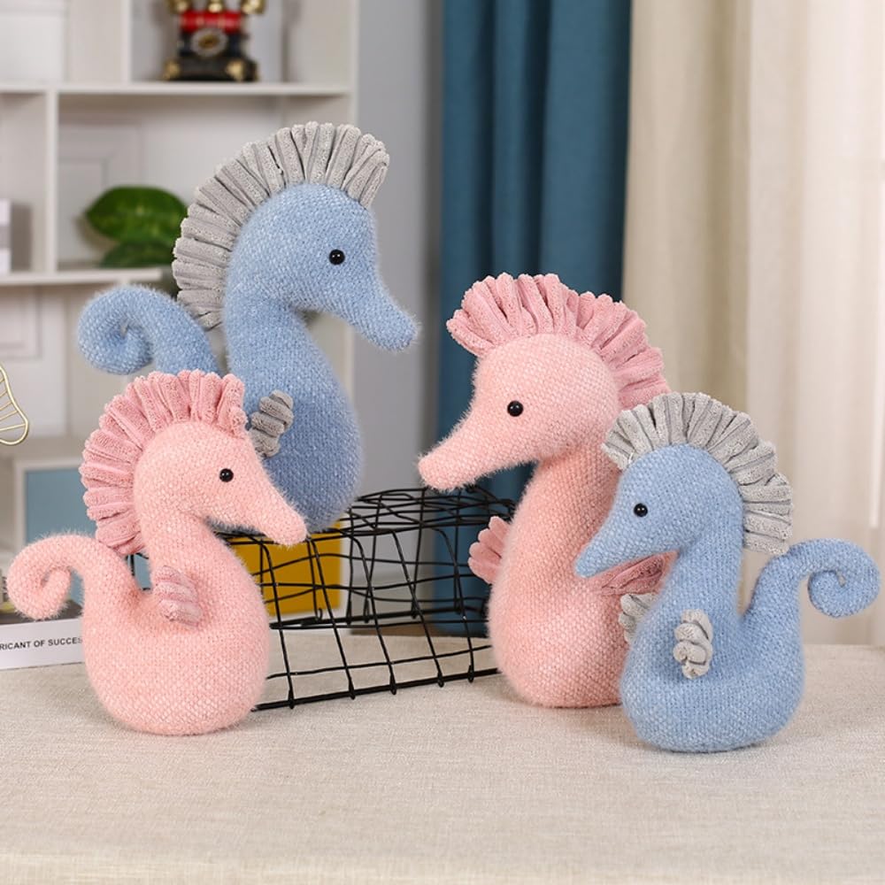Xshelley Seahorse Stuffed Animal PlushToys Seahorse Dolls Furniture Decorations,Realistic Seahorse Plush Pillow Kids Birthday Present (11.8 inch)
