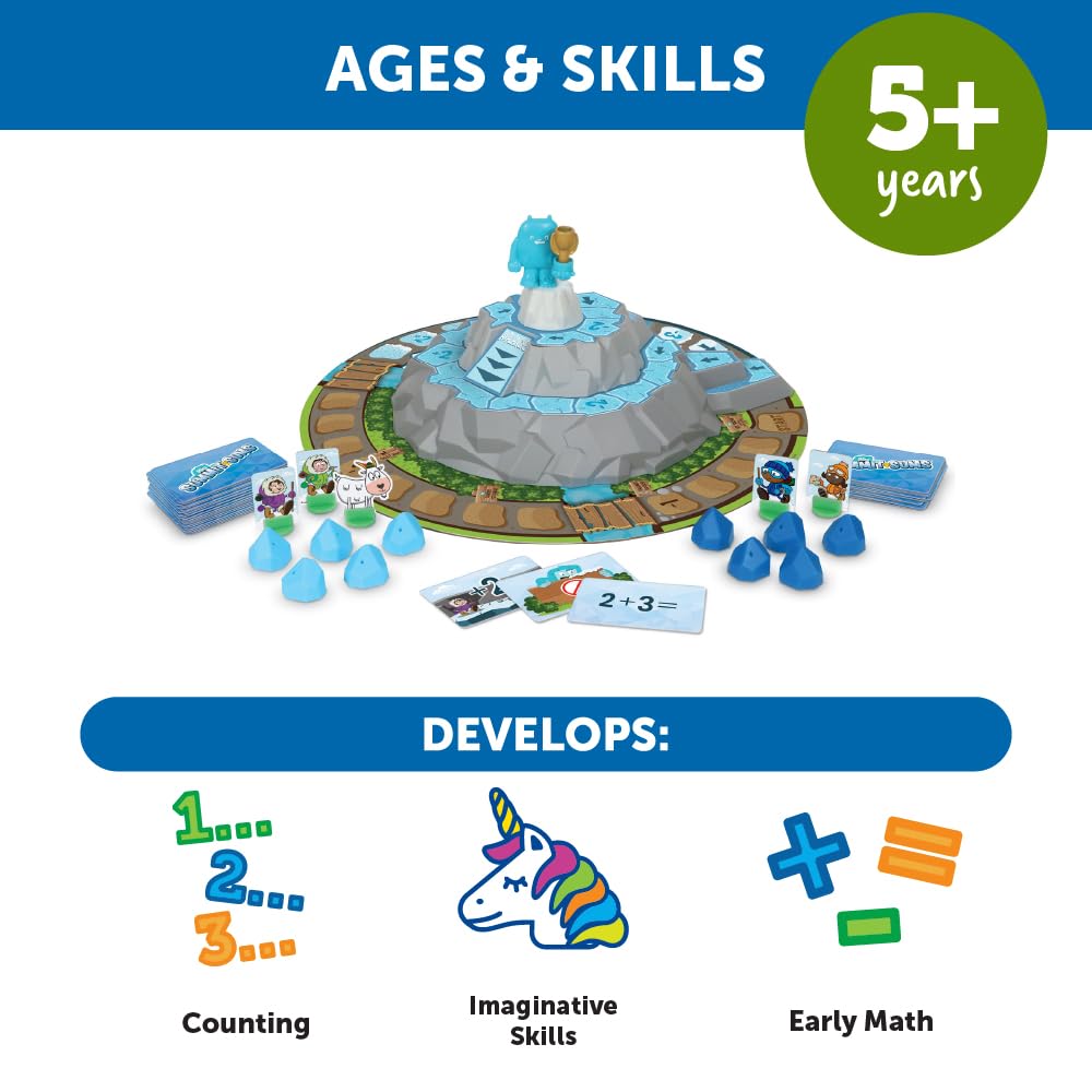 Learning Resources Summit Sums - Math Manipulatives, Montessori Board Games, Addition and Subtraction, Counting literacy Toys, STEM for Kids, Critical
