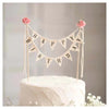 Happy Birthday Cake Topper Cake Topper Garland with Pink Rose