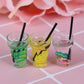 CoscosX 13 Pcs 1:12 Colourful Cocktail Cup Drink Juice Tea Beverage Bottle Jam Jar Toys,Simulation Drink Wine Glass Model for Dollhouse,Dolls House