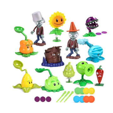SENSHUNUO 12pcs Plants Zombie Action Figures and Game Scene Toys for Kids?Christmas, New Year, and Birthday Gifts Set