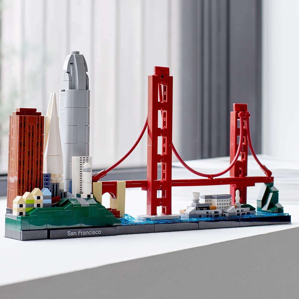 LEGO Architecture Skyline Collection 21043 San Francisco Building Kit Includes Alcatraz Model, Golden Gate Bridge and Other San Francisco