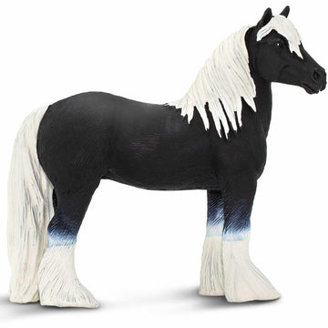 Safari Ltd. Gypsy Vanner Stallion Figurine - Detailed 4.5" Plastic Model Figure - Fun Educational Play Toy for Boys, Girls & Kids Ages 3+