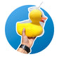 Zugar Land Jumbo Classic Yellow Rubber Ducky (10.5") Makes Noise When Squeezed! Has Open Beak Large Cool Duck