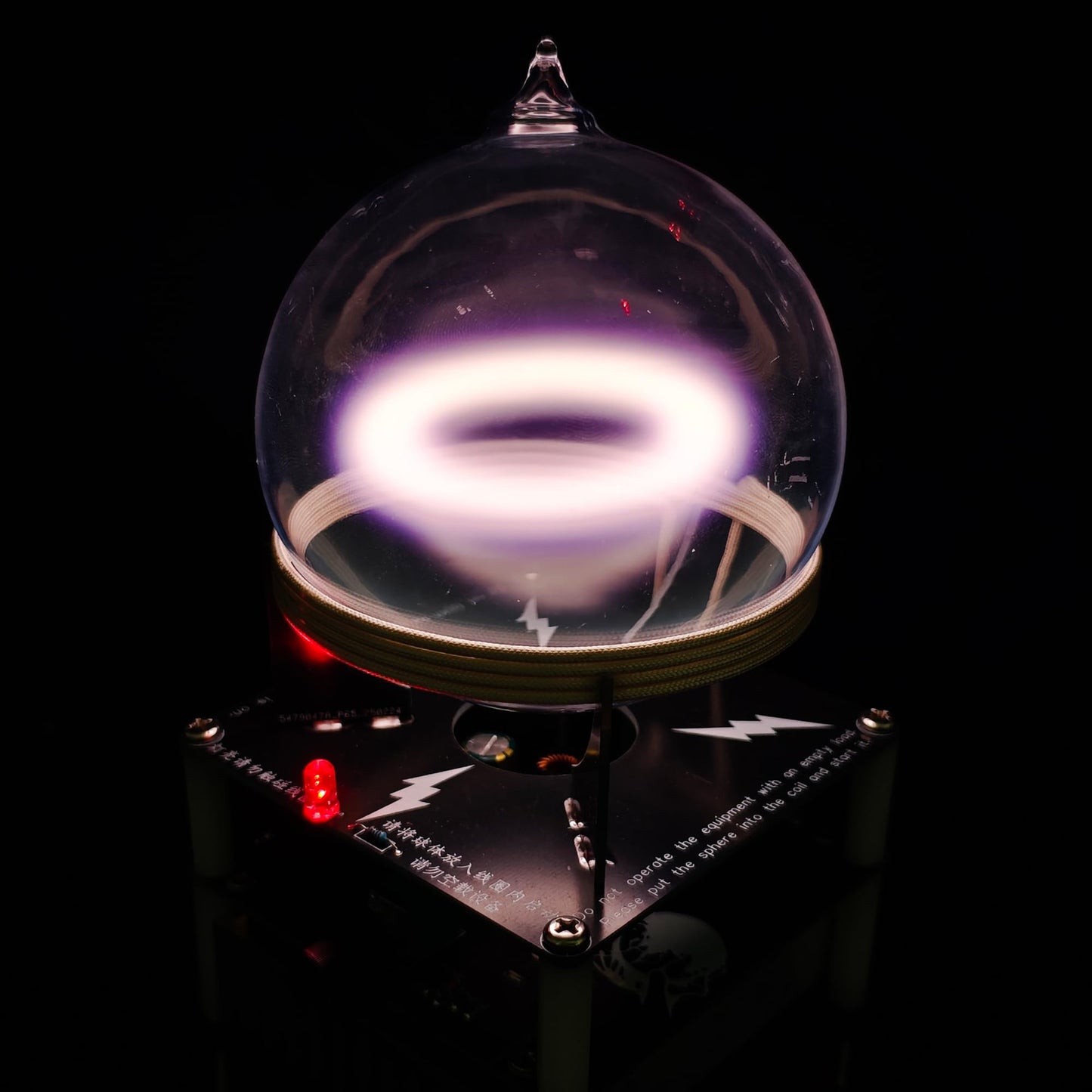 Vastarry Tesla Coil Arc Light Dynamic Plasma Ring Science Experiment Gadget Geek Collectible Party Light Decor