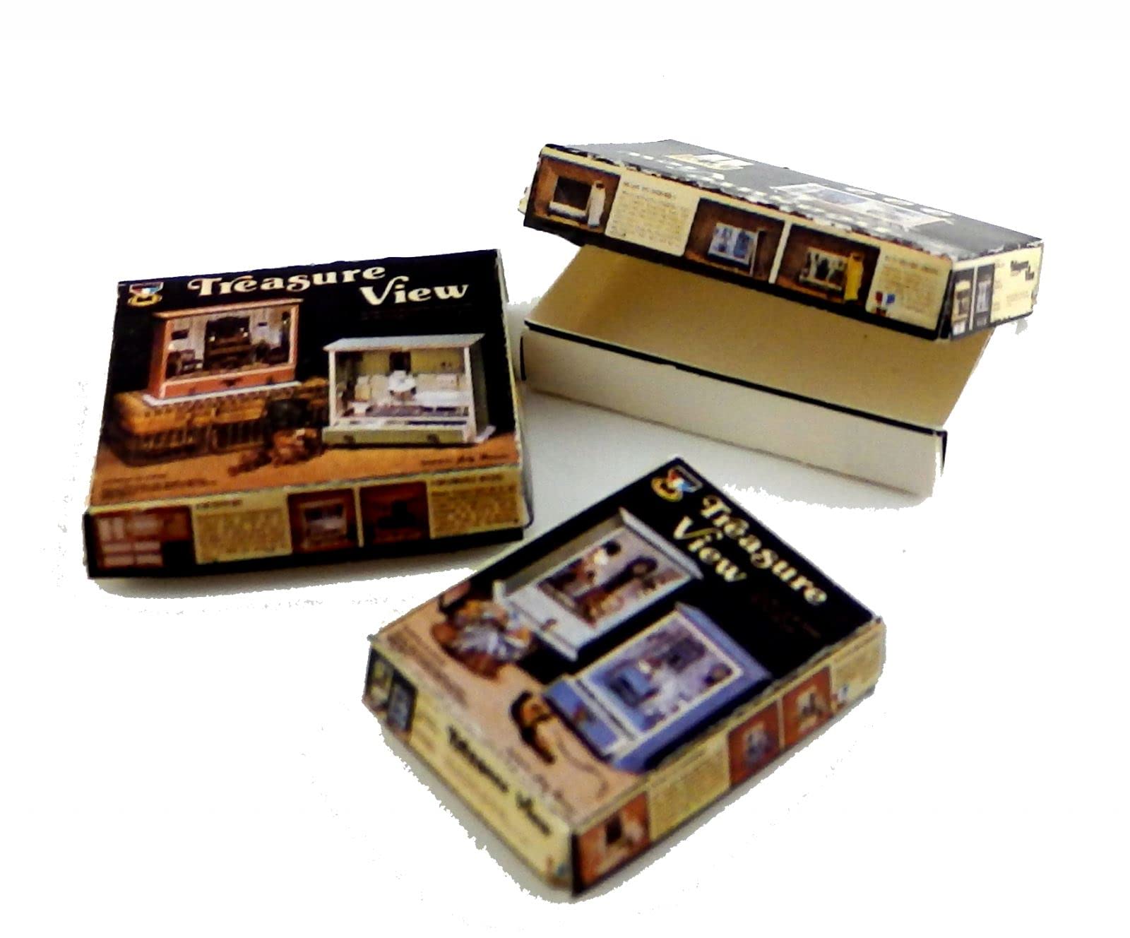Dollhouse Treasure View 3 Box Kit Miniature Dollhouse Shop Store Accessory
