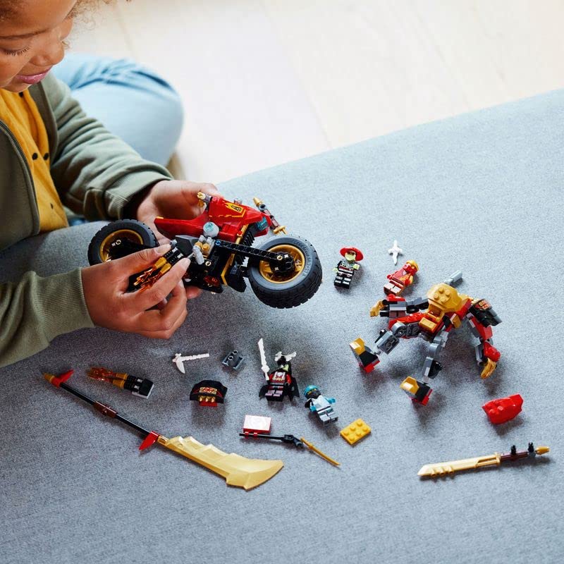 Lego Ninjago Kais Mech Bike EVO, Upgradable Ninja Motorcycle Toy with 2 Mini Figures - Kai and a Skeleton Warrior for Children from 7 Years 71783