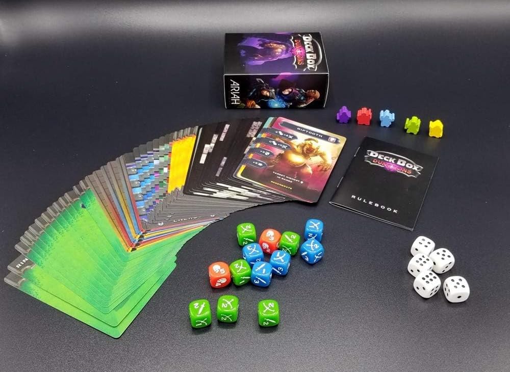Deck Box Dungeons - A Popular Adventure Board Game | Classic Fantasy Dungeon Crawler | Best Travel Games | Tabletop RPG