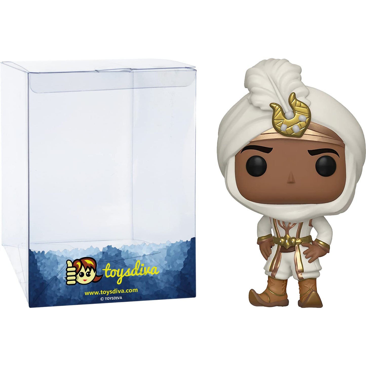 Funko A l a d d i n [Prince Ali]: P o p ! Vinyl Figurine Bundle with 1 Compatible 'ToysDiva' Graphic Protector (540-37023 - B)