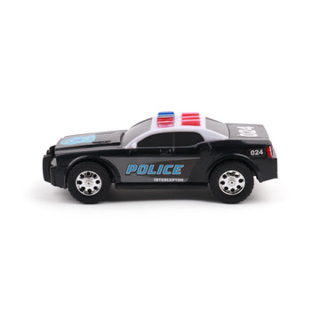 Mighty Fleet Toughest Minis 5" Police Cruiser Toy w/Lights & Sounds, Realistic Design & Batteries Included - Age 3+