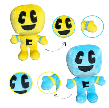 UMMEI 2024 New Creeper Plush Filler(11 inch), Plush Doll Soft Plush Toy Cute Pillow, Favorite Birthday Gift for Boys and Girls (Yellow+Blue)