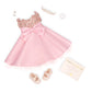 Our Generation - Special Edition 30th Anniversary Collection Doll - Unique Violet Eyes & Wavy Blonde Hair - Festive Pink Gown & Jewelry Accessories