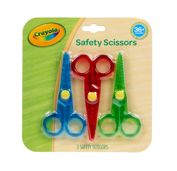 Crayola Toddler Safety Scissors (3pk), Blunt Tip Training Scissors for Preschool Learning Activities, Right & Left Handed, Toddler Arts & Crafts