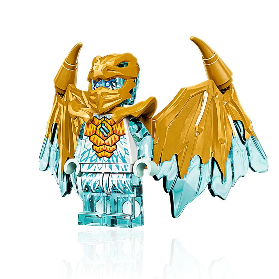 LEGO NINJAGO Crystalized Minifigure - Zane (Golden Dragon) with Wings and Sword