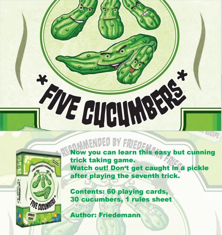 Rio Grande Games Five Cucumbers - Trick-Taking Card Game for 2-6 Players