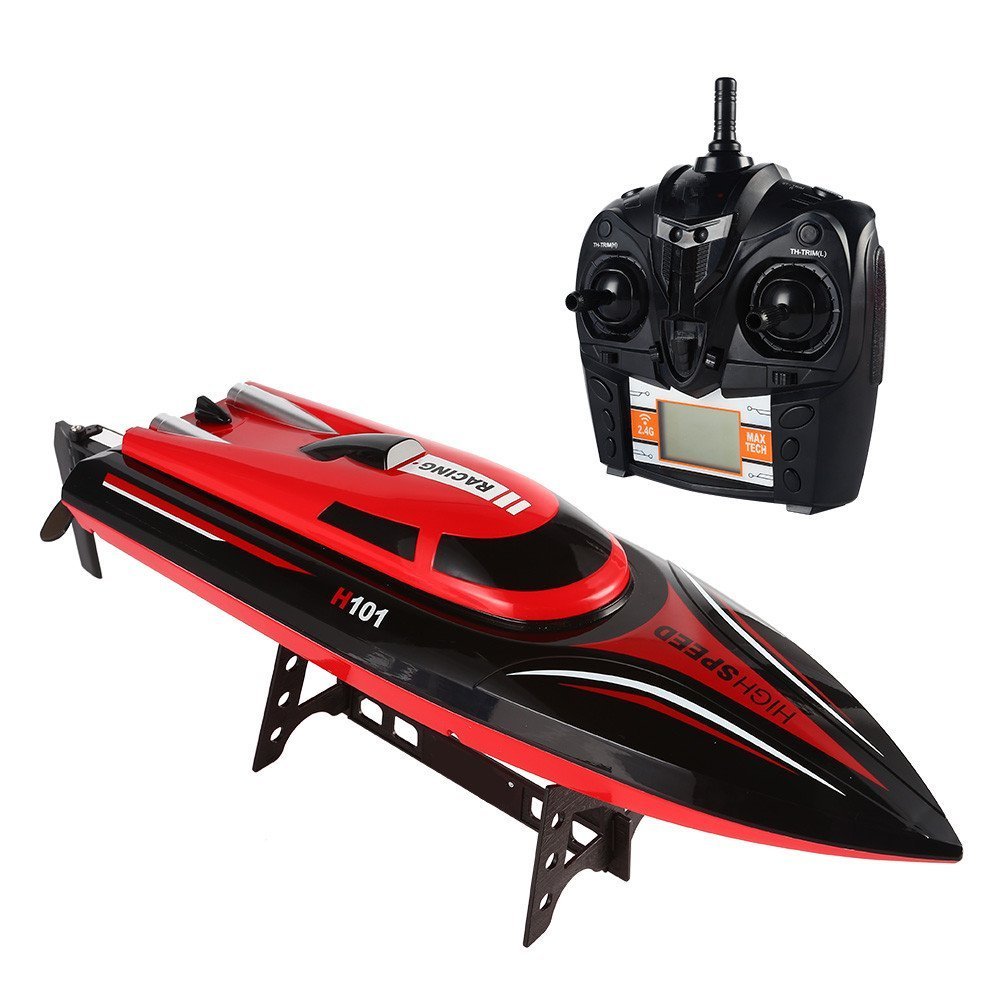 FMT H101 2.4G Remote Controlled 17 Inch Over Size 25KM/H 180 Degree Flip High Speed Electric RC Racing Boat for Pools, Lakes and Outdoor Adventure