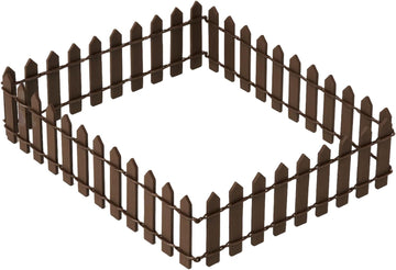 1Pc 35 Inches Brown Mini Fairy Garden Fence, Micro Landscape Miniature Ornaments for Dollhouse, Crafts, Diorama Project, Plant Pot DIY