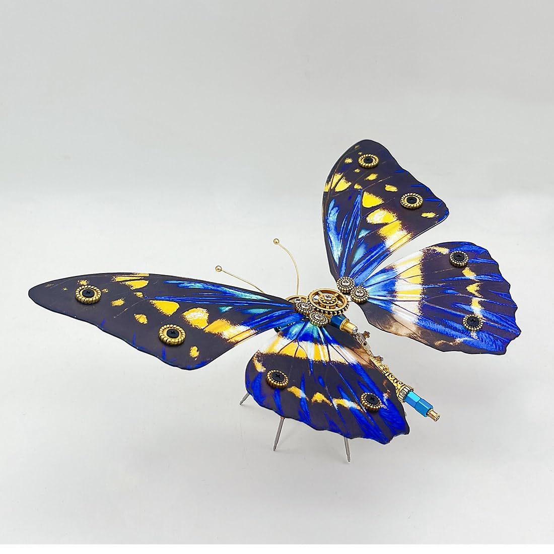 Keetopteep Butterfly 3D Metal Puzzle Model, 150 Pieces Mechanical Butterfly DIY Assembly Kit to Build, 3D Jigsaw Puzzle Handmade Craft Desk Ornament