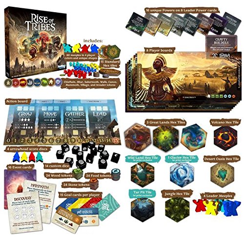 Rise of Tribes Strategy Board Game - Build, Explore, Dominate - Perfect for Family Game Nights and Board Game Enthusiasts
