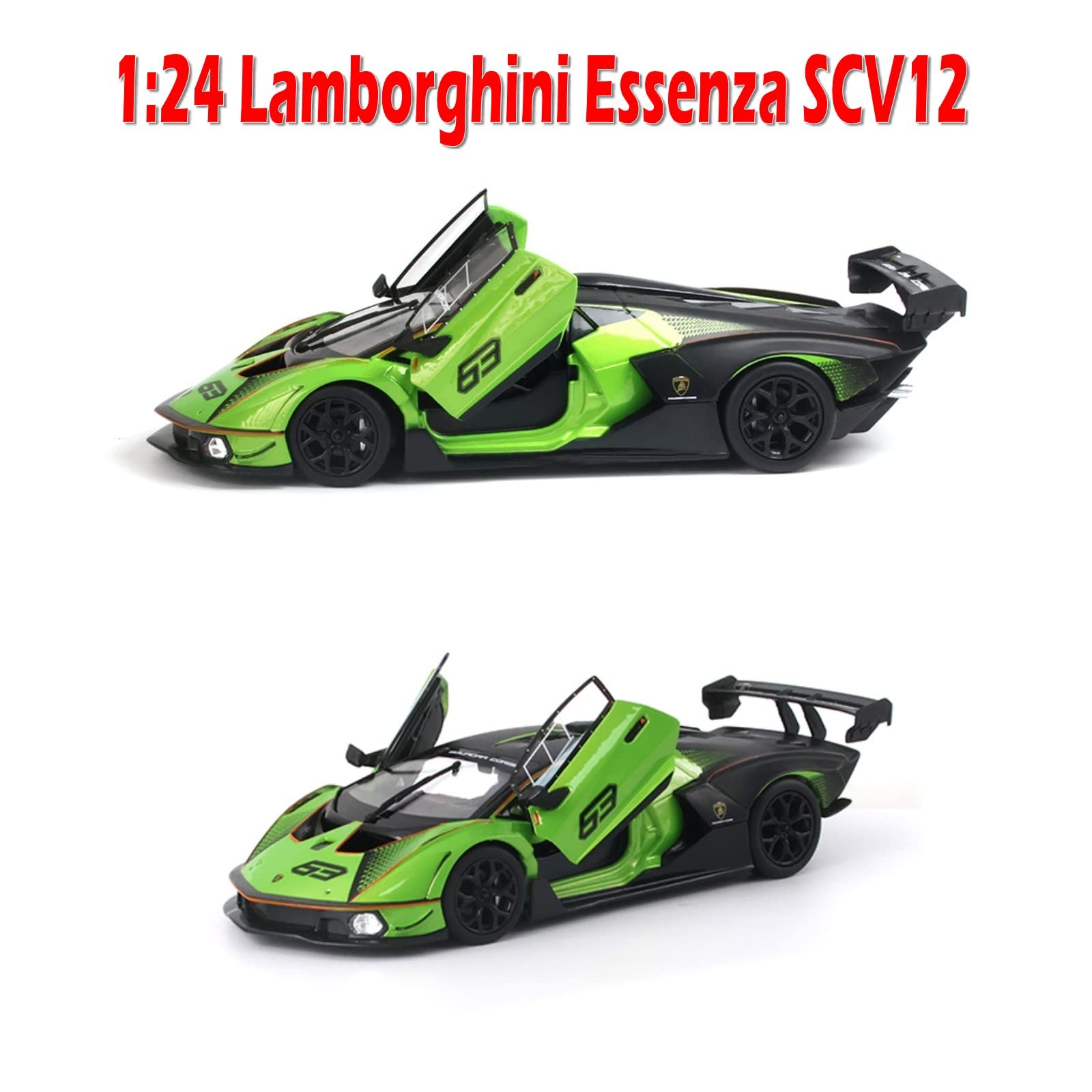 HTLNUZD 1/24 Racing Car Alloy Model for Lamborghini Essenza Scv12 1:24 Luxury Vehicle Die Cast Collectible Gift