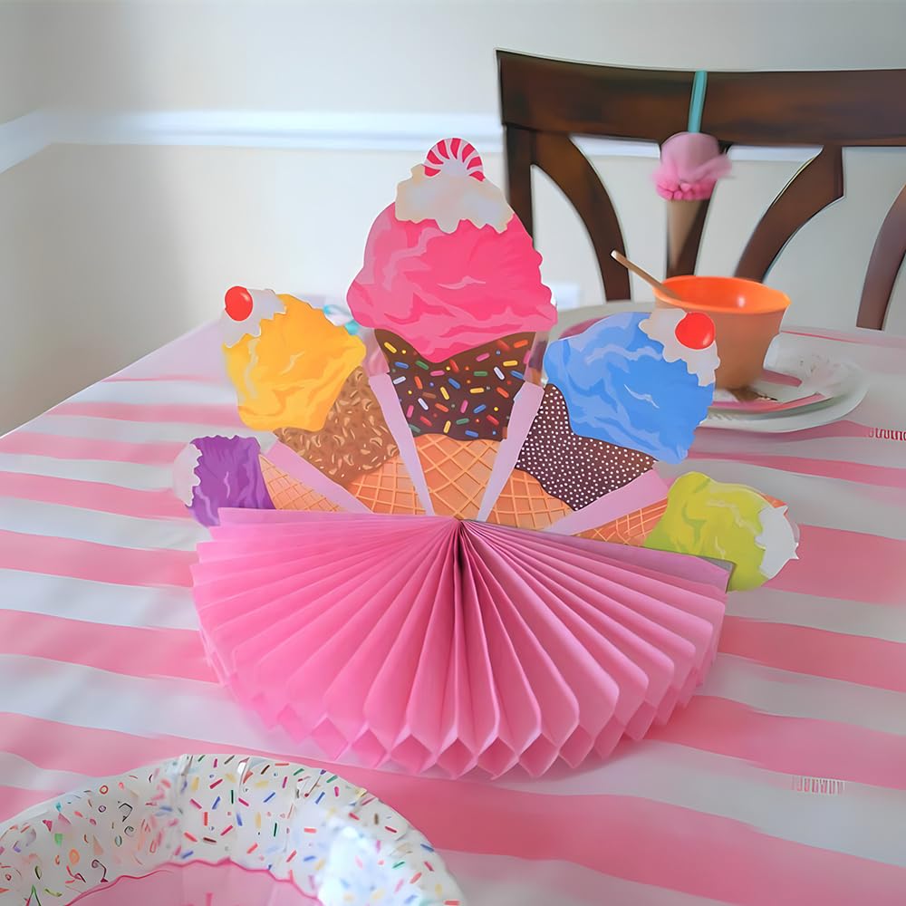 Fun Express - I Scream For Ice Cream Centerpiece for Birthday - Party Decor - General Decor - Centerpieces - Birthday - 1 Piece
